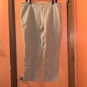 TIME & TRU TAN ANKLE PANTS W/ back pockets n side zipper Size 18